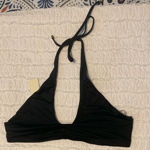 NWT VITAMIN A black halter bikini top